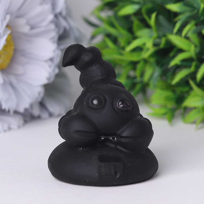 2-inch Black Obsidian Crystal Animal Carvings