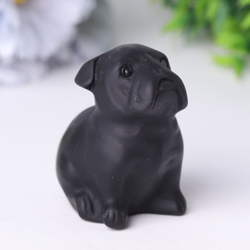 2 Inch Black Obsidian Crystal Animals | Hand Carved Figurines