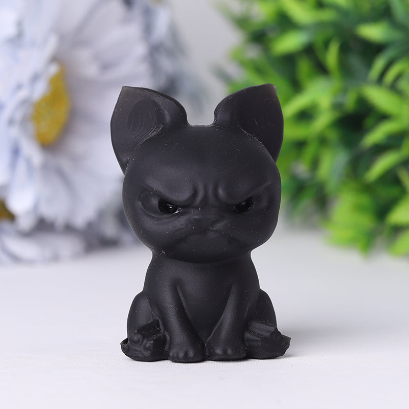 2 Inch Black Obsidian Crystal Animals | Hand Carved Figurines