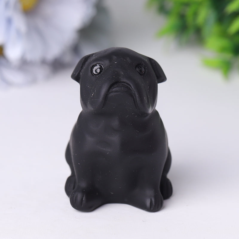 2 Inch Black Obsidian Crystal Animals | Hand Carved Figurines
