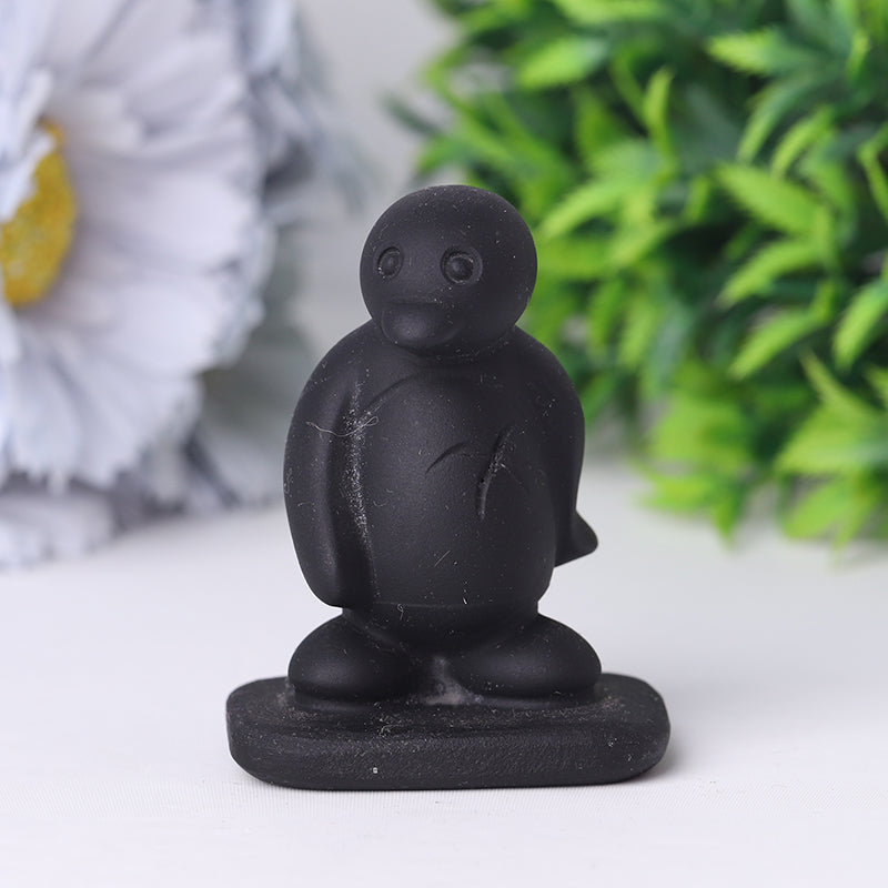2 Inch Black Obsidian Crystal Animals | Hand Carved Figurines