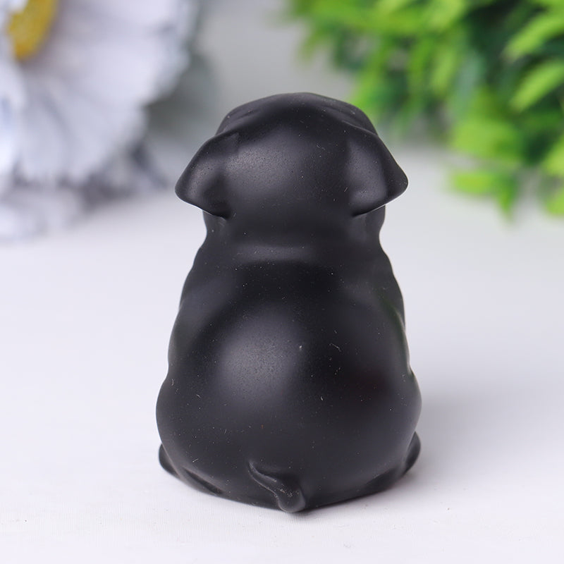 2 Inch Black Obsidian Crystal Animals | Hand Carved Figurines