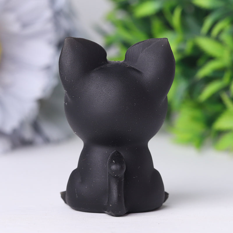 2 Inch Black Obsidian Crystal Animals | Hand Carved Figurines