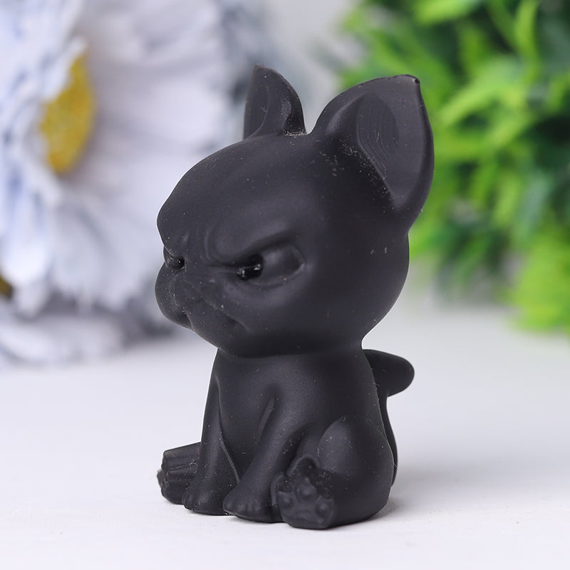 2 Inch Black Obsidian Crystal Animals | Hand Carved Figurines
