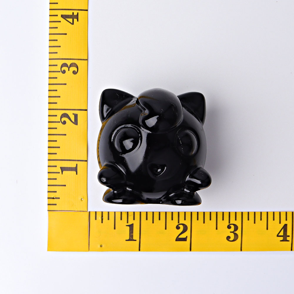 2 inch Black Obsidian Crystal Figurine for Meditation Healing