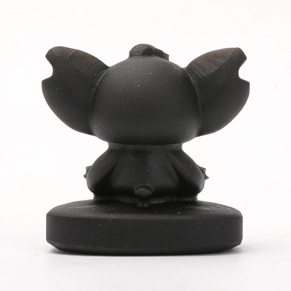 2-Inch Black Obsidian Matte Figurine Carving