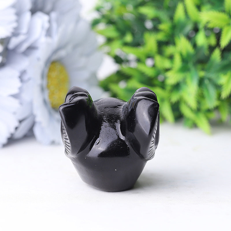 2-inch Black Obsidian Skull Crystal Carving for Healing
