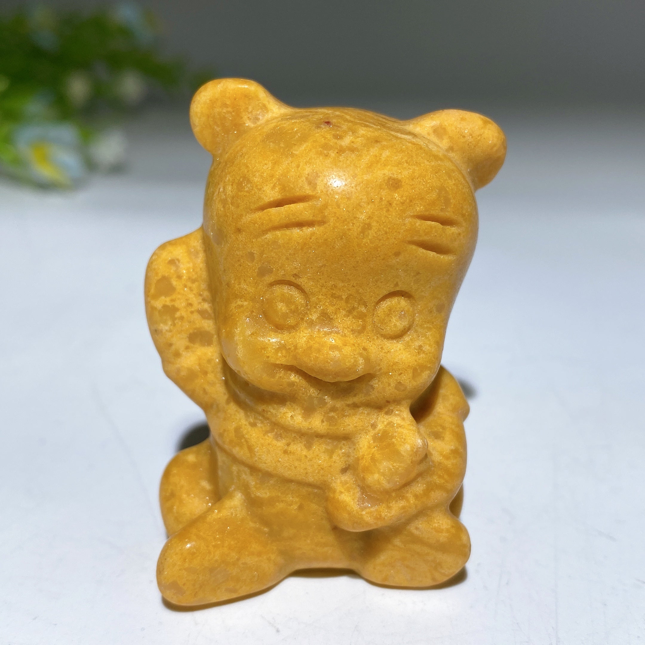 2-inch Crystal Bear Carving Gemstone Figurine Healing Energy