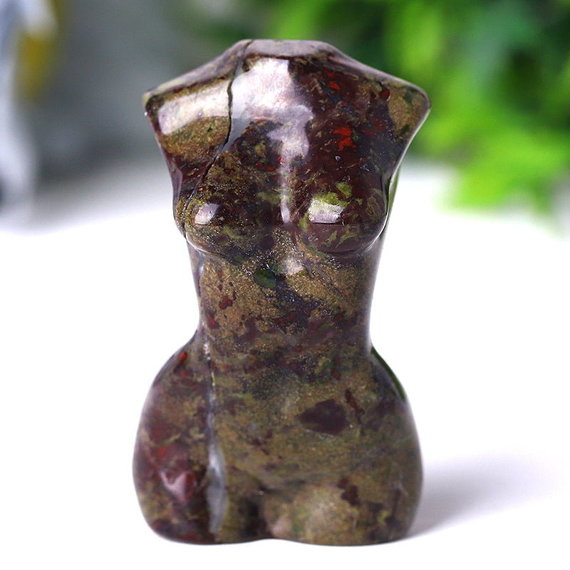 Figurine en cristal de 5 cm - Statue de torse de déesse sculptée à la main