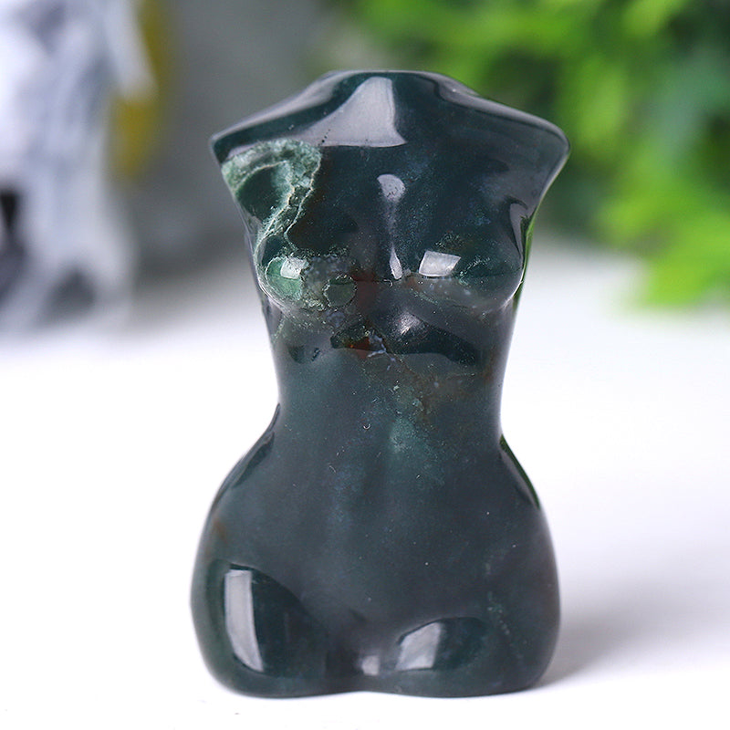 Figurine en cristal de 5 cm - Statue de torse de déesse sculptée à la main
