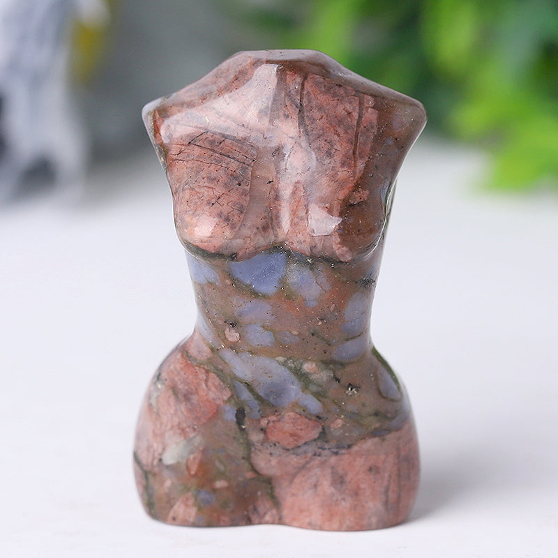 Figurine en cristal de 5 cm - Statue de torse de déesse sculptée à la main