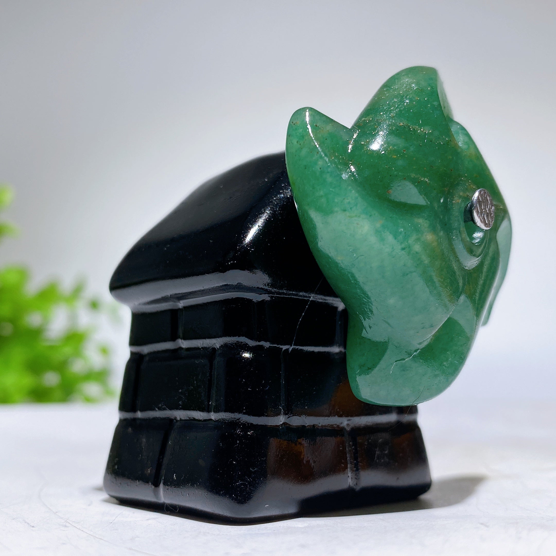 2-Inch Crystal Windmill House Figurine Carving for Healing