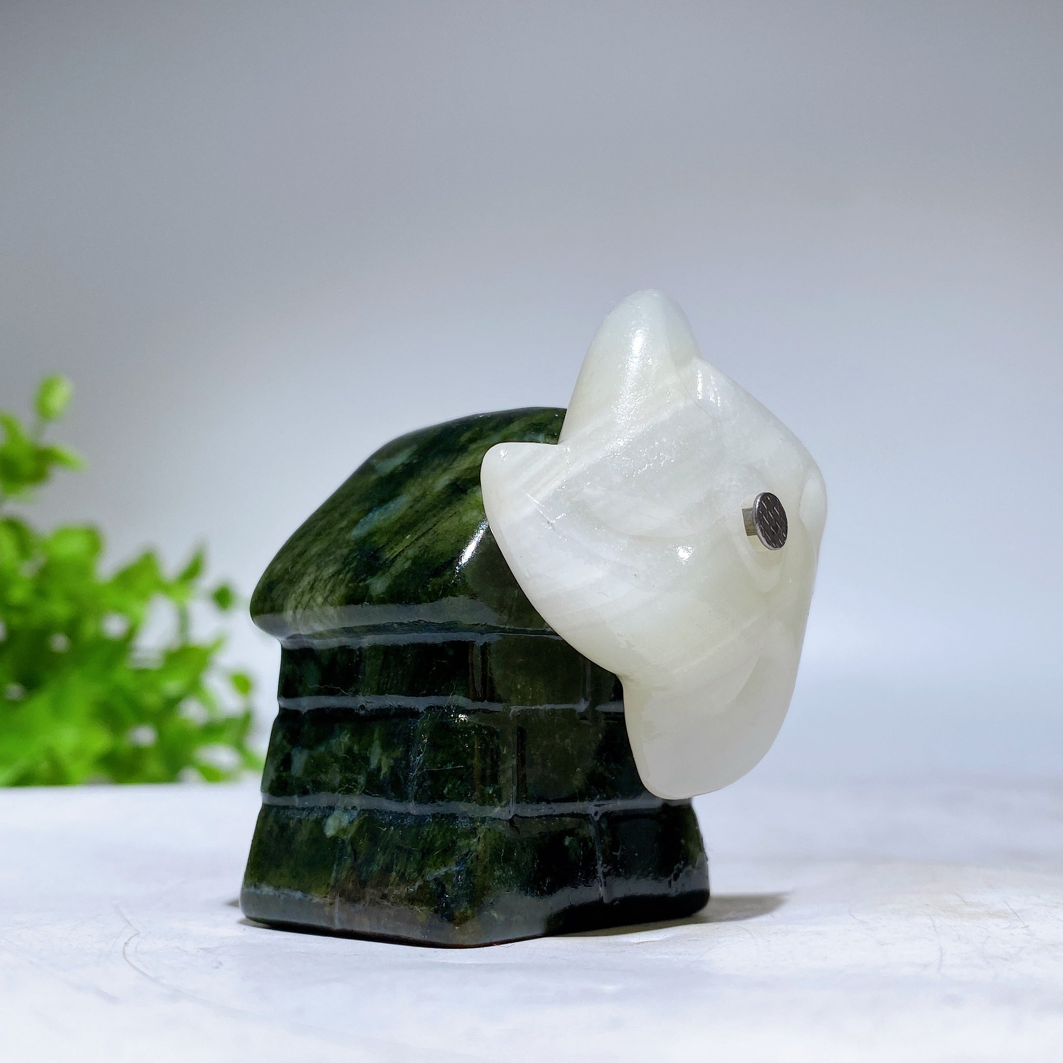 2-Inch Crystal Windmill House Figurine Carving for Healing