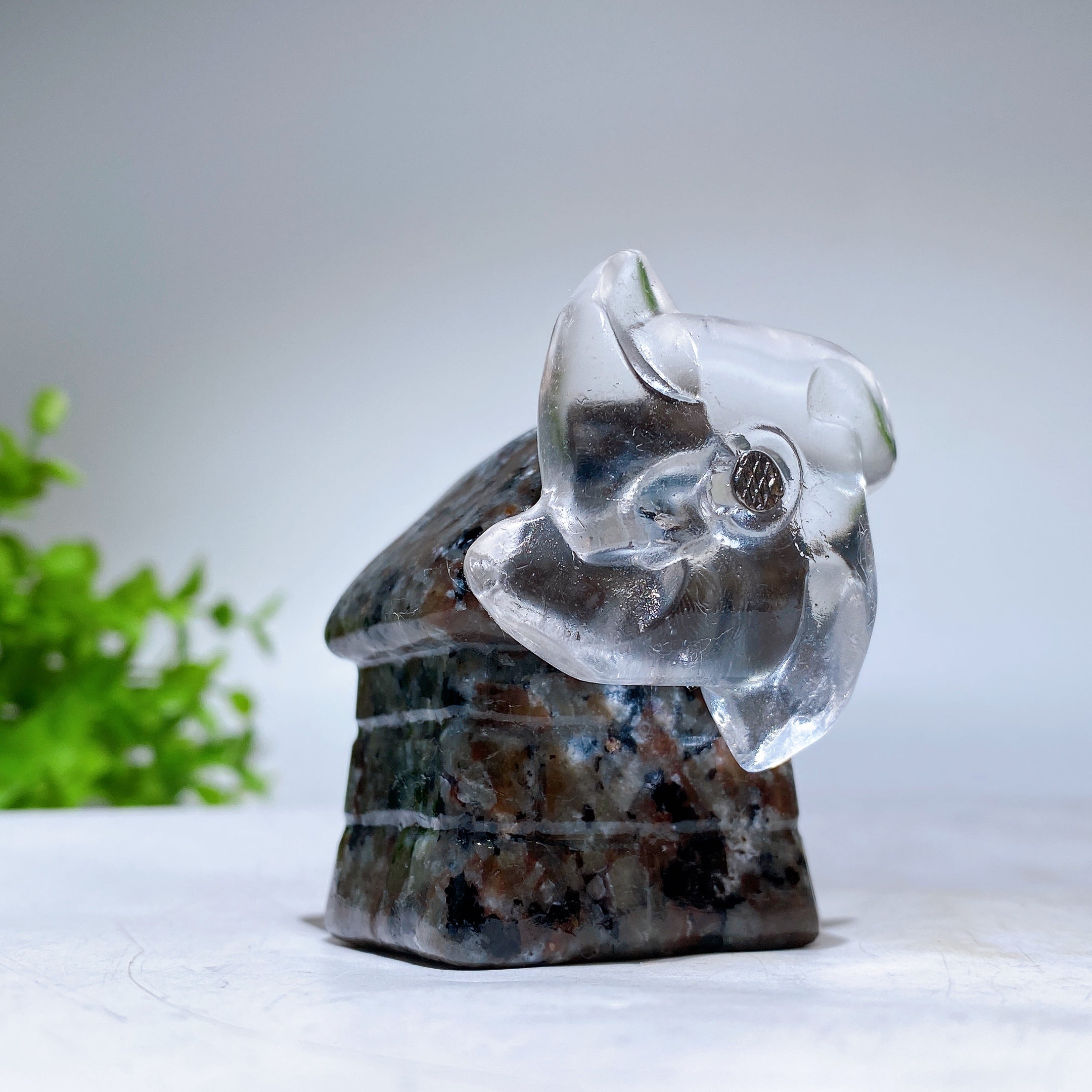 2-Inch Crystal Windmill House Figurine Carving for Healing