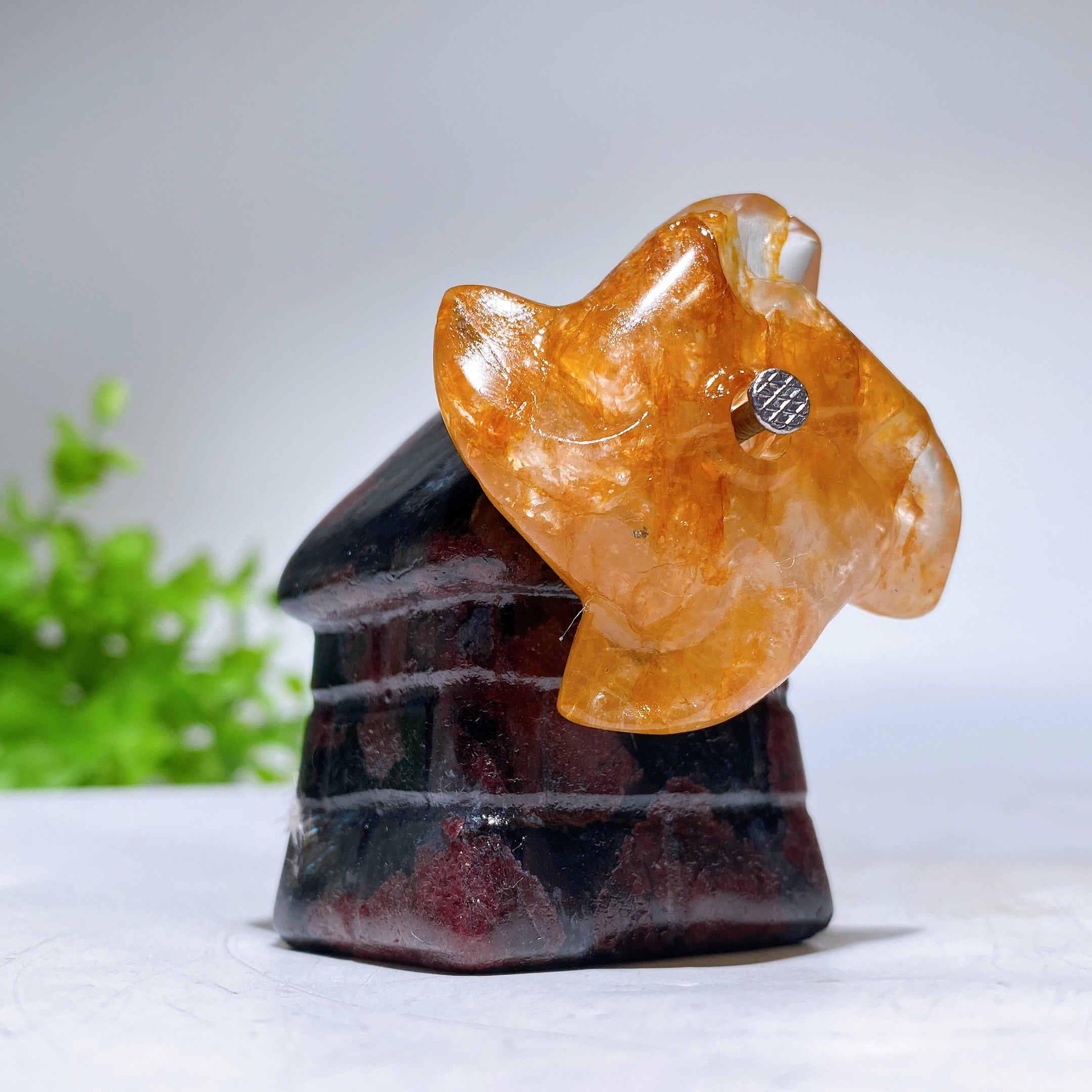 2-Inch Crystal Windmill House Figurine Carving for Healing