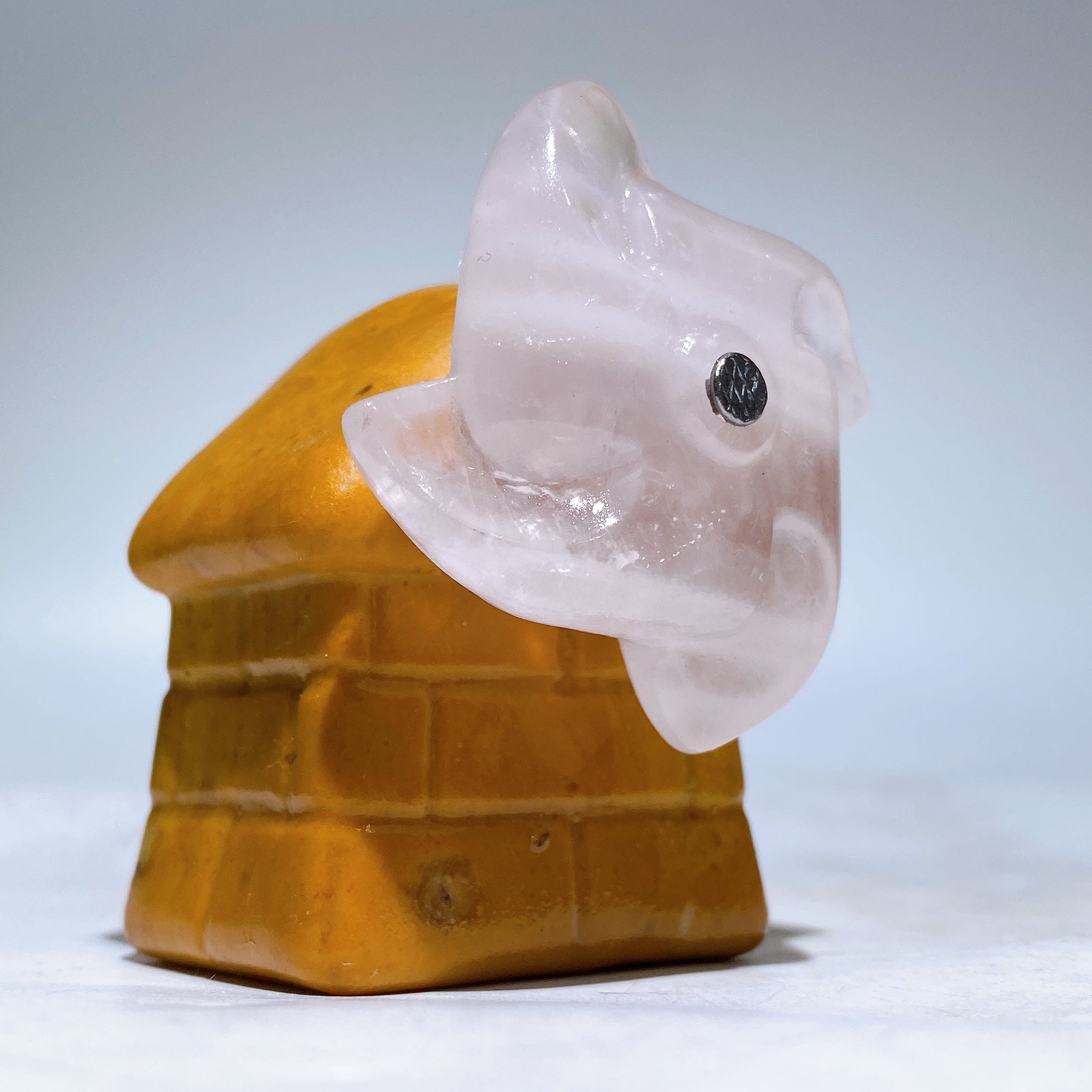 2-Inch Crystal Windmill House Figurine Carving for Healing