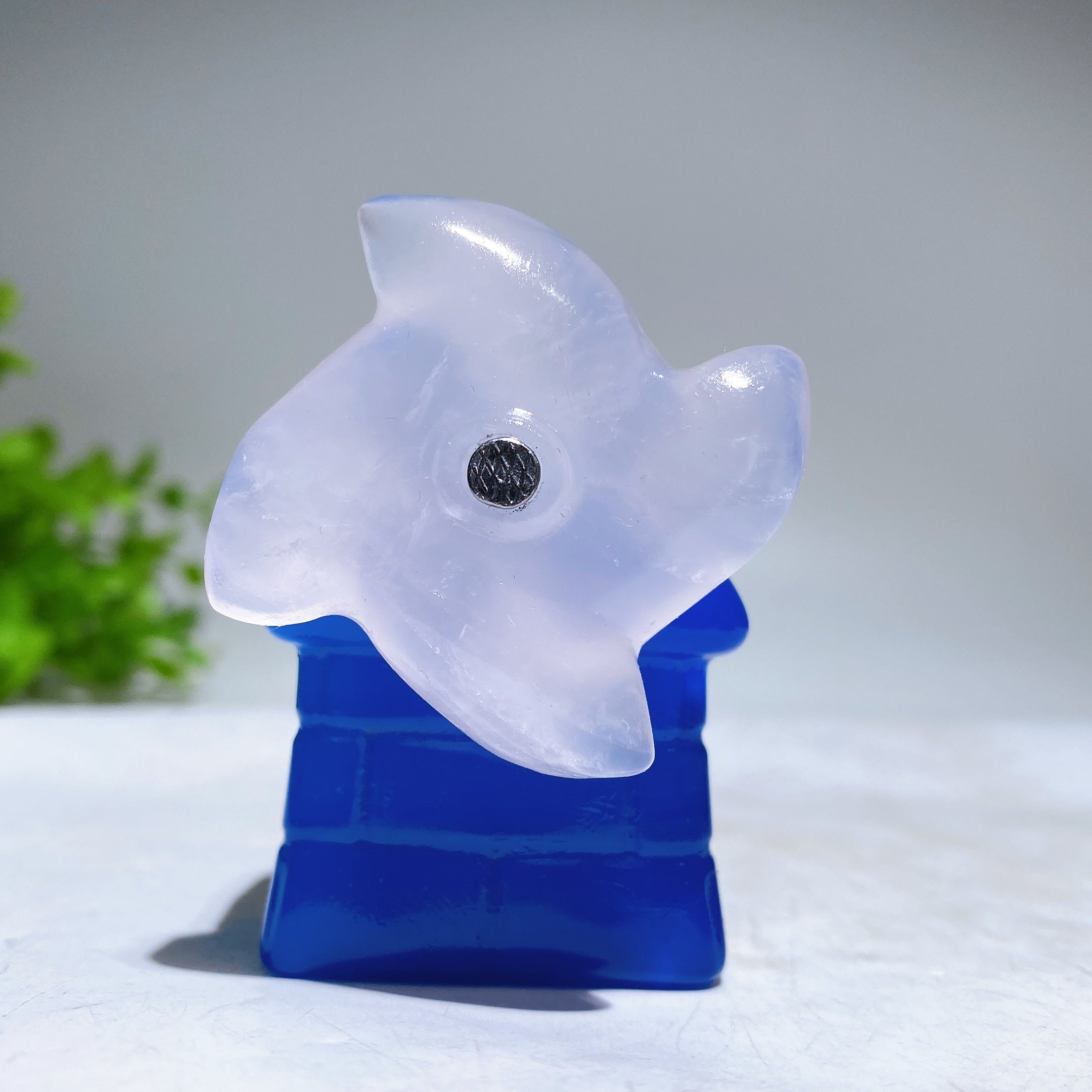 2-Inch Crystal Windmill House Figurine Carving for Healing