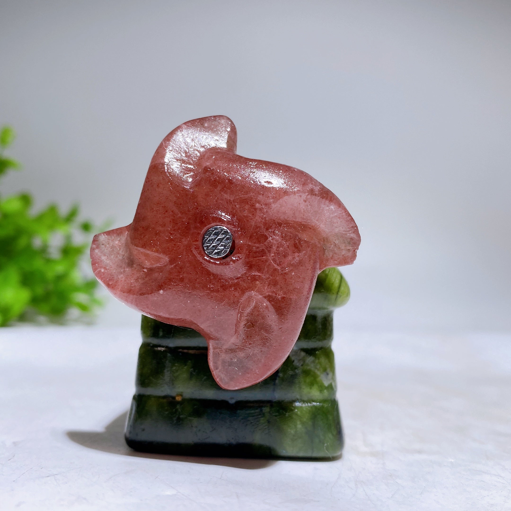 2-Inch Crystal Windmill House Figurine Carving for Healing