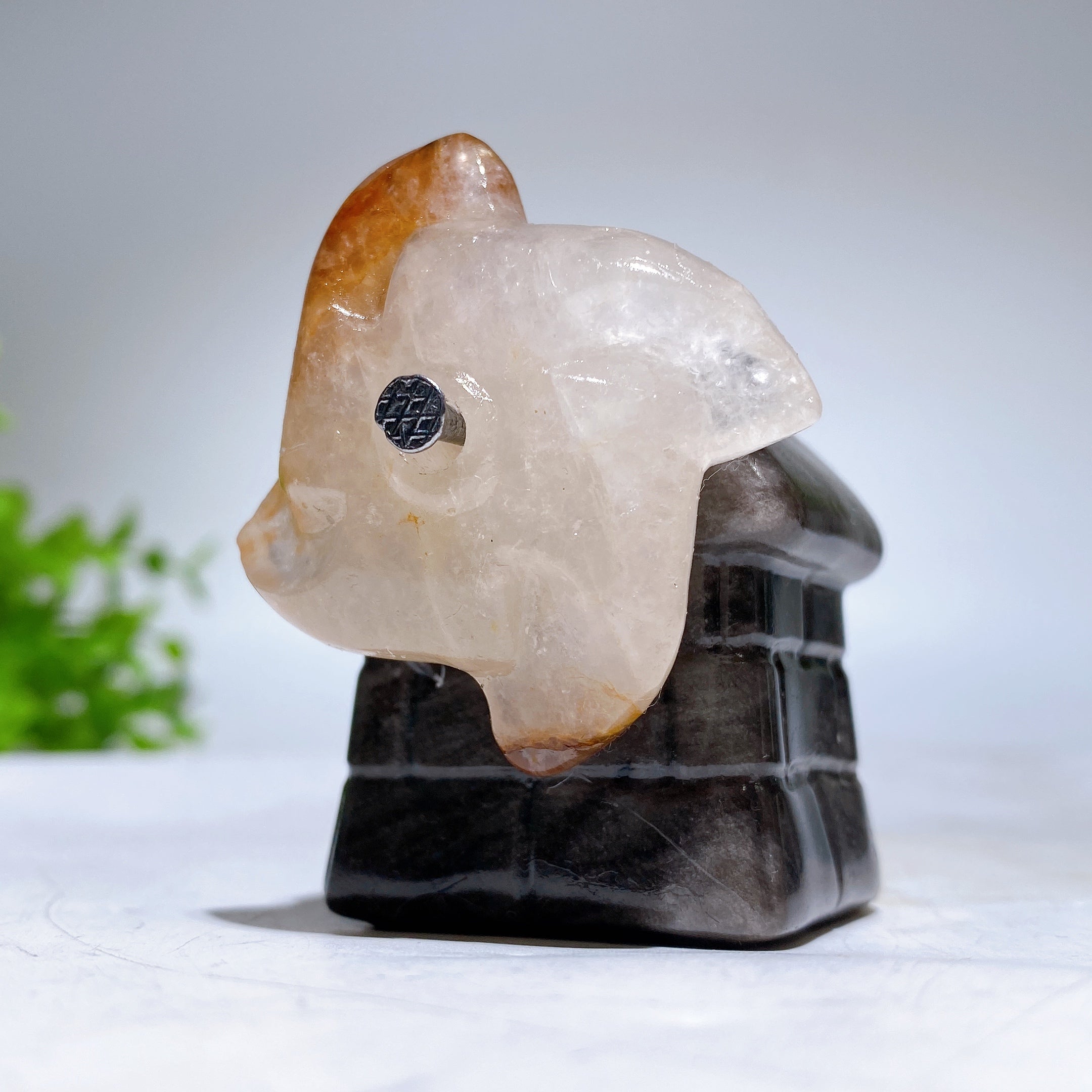 2-Inch Crystal Windmill House Figurine Carving for Healing