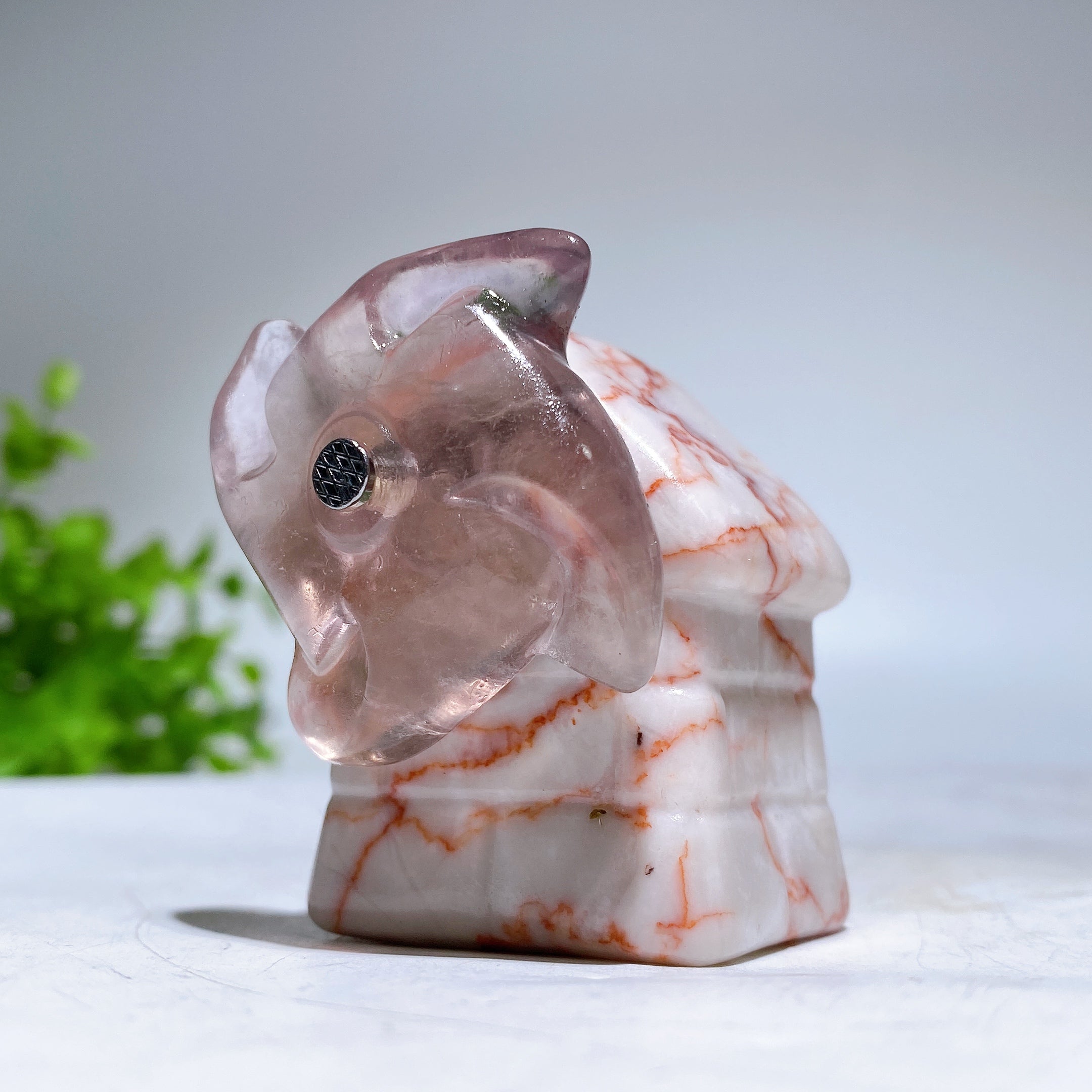 2-Inch Crystal Windmill House Figurine Carving for Healing