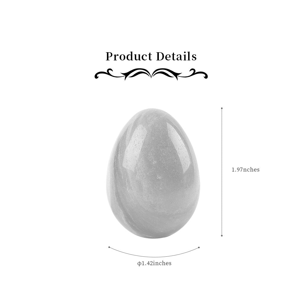 2-Inch Dalmatian Jasper Egg Crystal Palm Stone for Healing