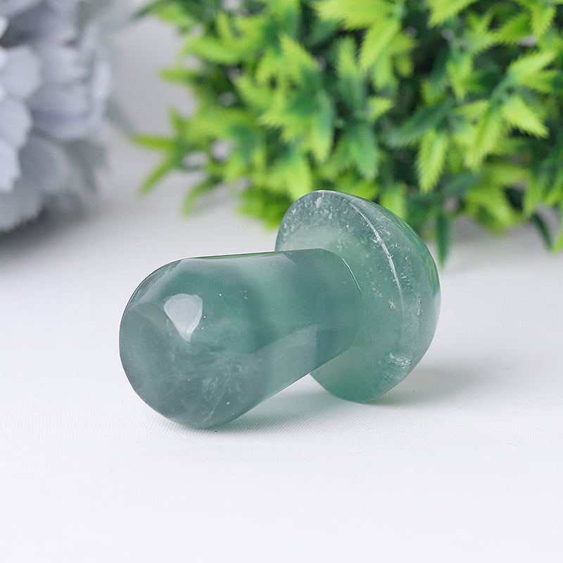 2-inch Fluorite Crystal Mushroom Carving Figurine