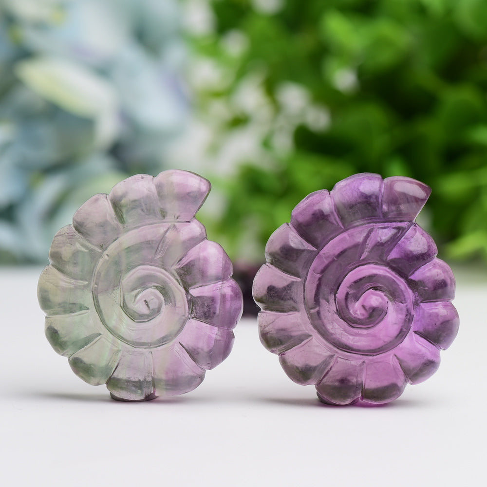 2 Inch Fluorite Shell Crystal Figurine Carving