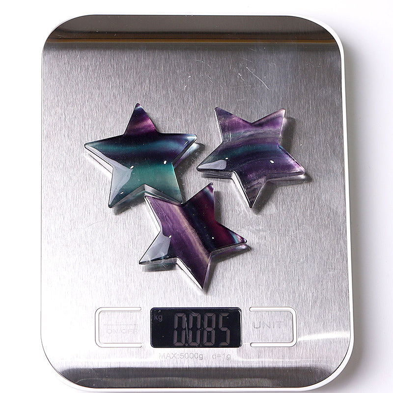 2 Inch Fluorite Star Crystal Carvings for Healing