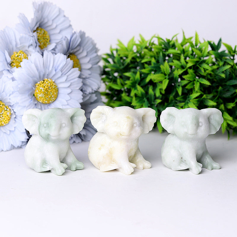 2 inch Hand Carved Koala Crystal Animal Figurine