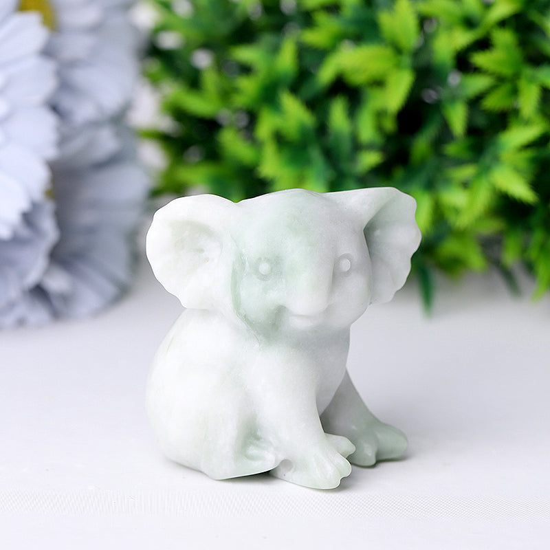 2 inch Hand Carved Koala Crystal Animal Figurine
