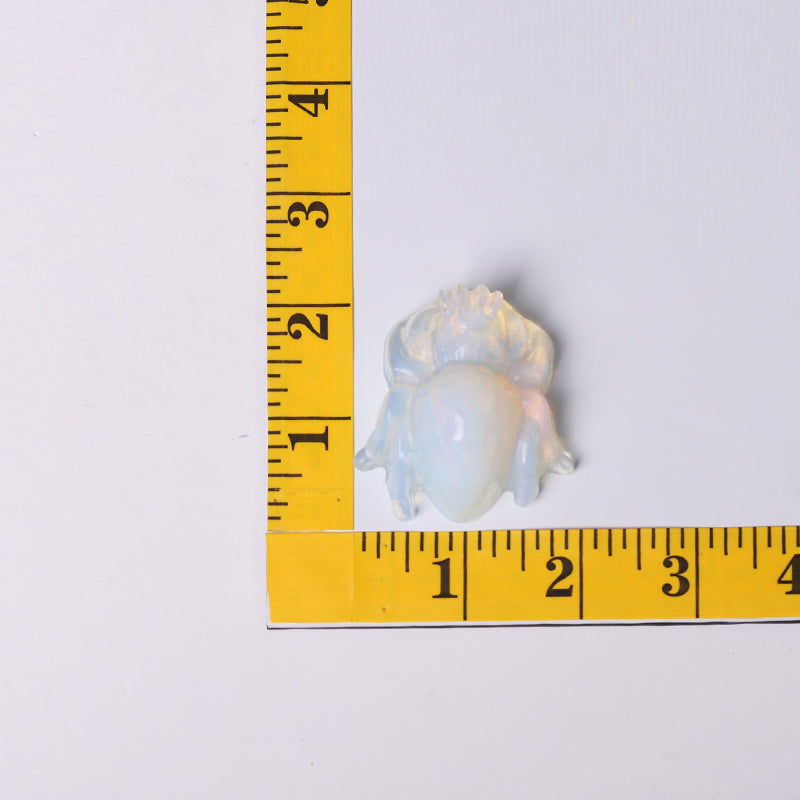 2-Inch Opalite Spider Crystal Figurine Carving