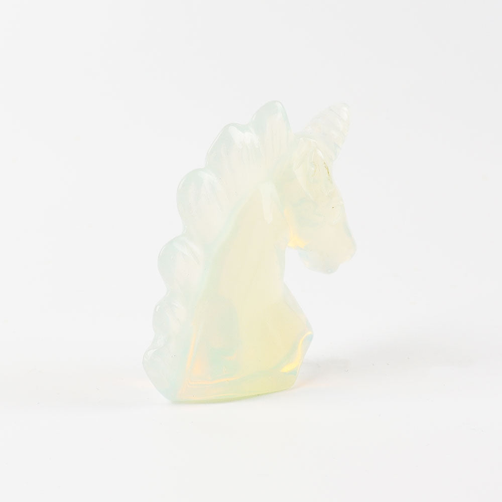 2-Inch Polished Opalite Crystal Unicorn Figurine