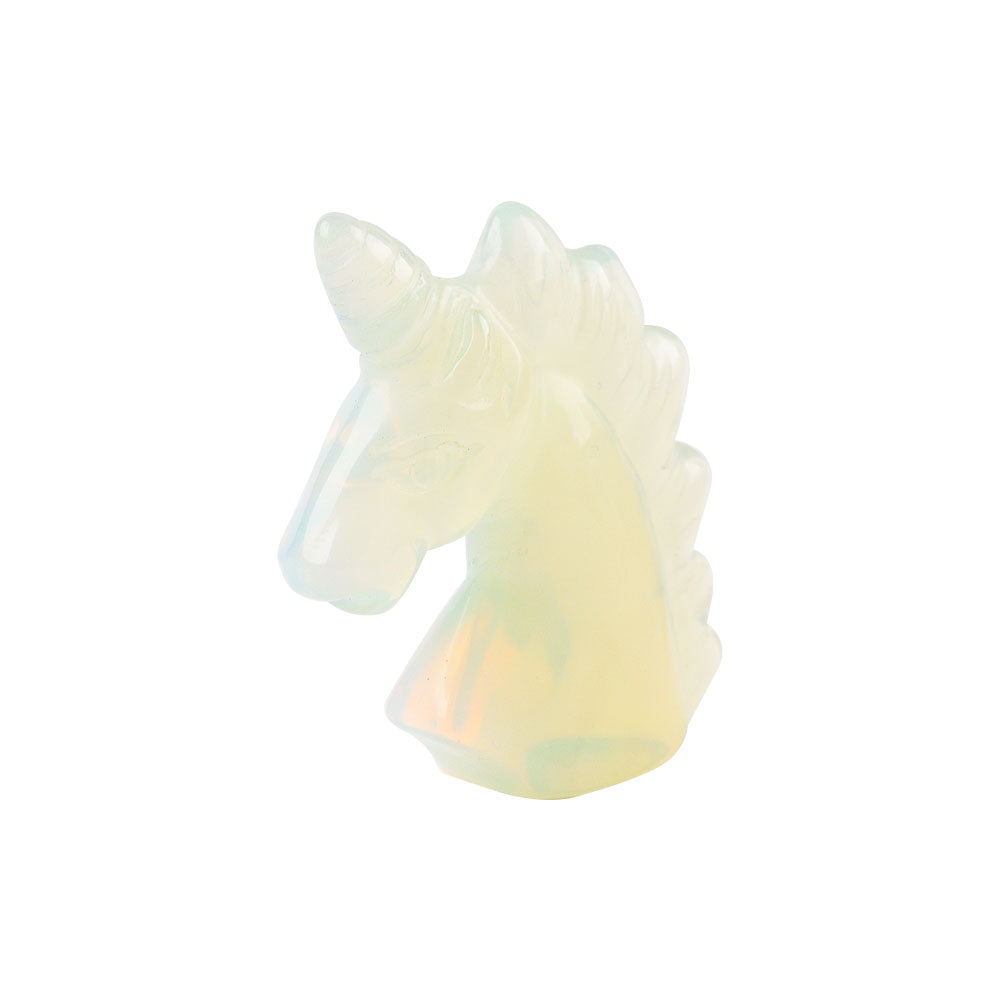 2-Inch Polished Opalite Crystal Unicorn Figurine
