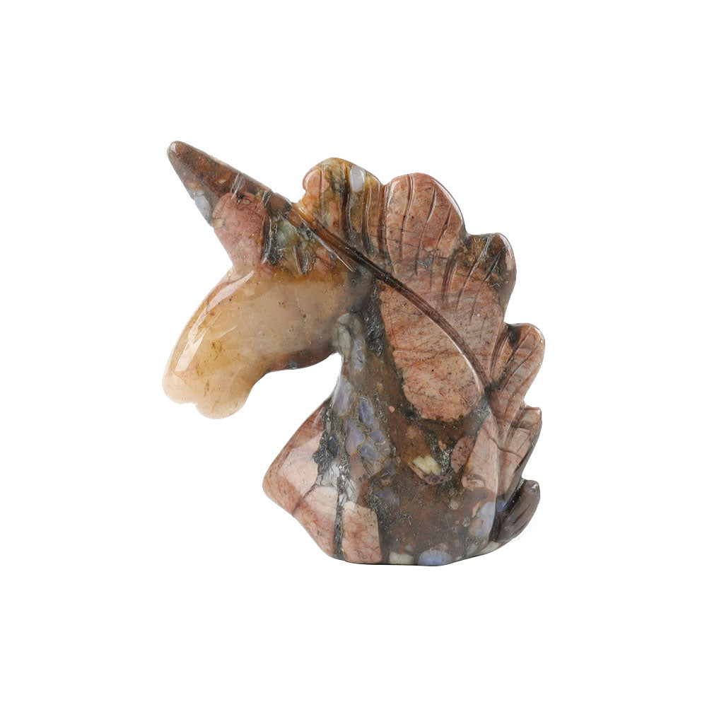 2-Inch Que Sera Crystal Carving Unicorn Sculpture