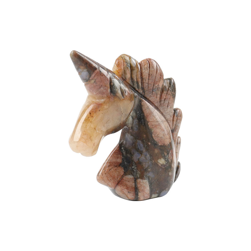 2-Inch Que Sera Crystal Carving Unicorn Sculpture