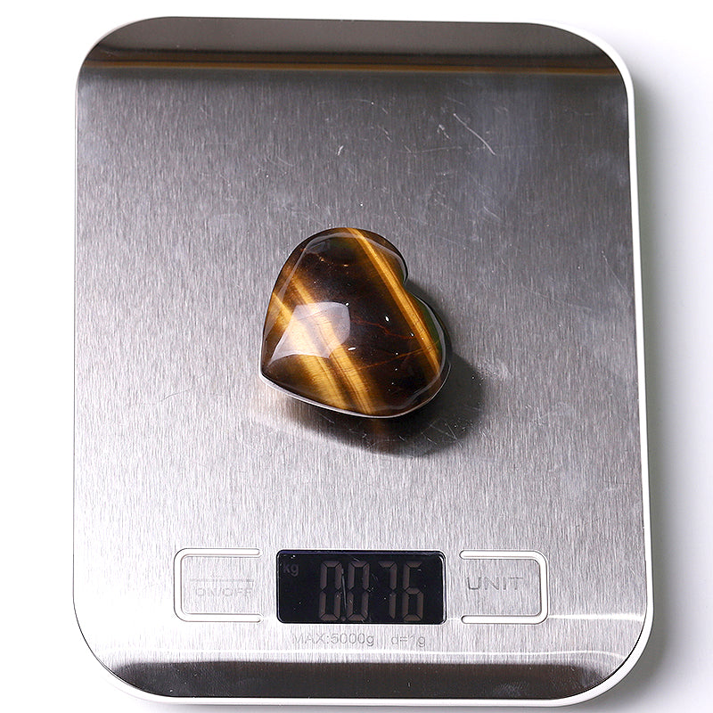 2 Inch Tiger Eye Heart Crystal Carving for Healing