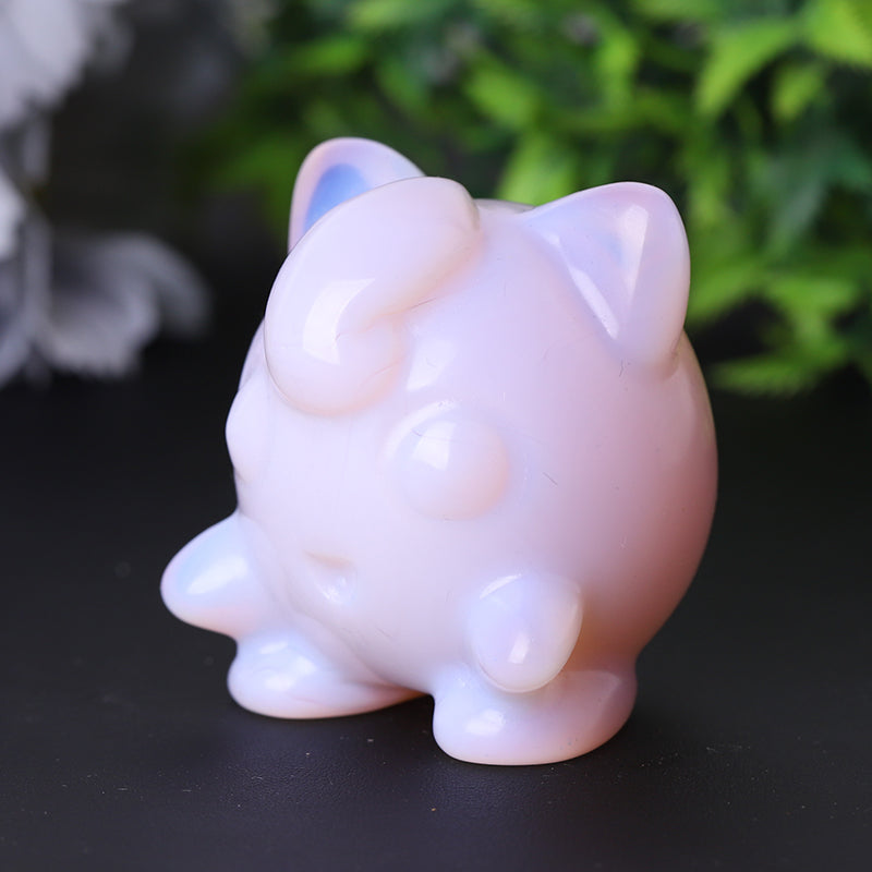 2" Pink Opalite Healing Crystal Figurine for Emotional Balance