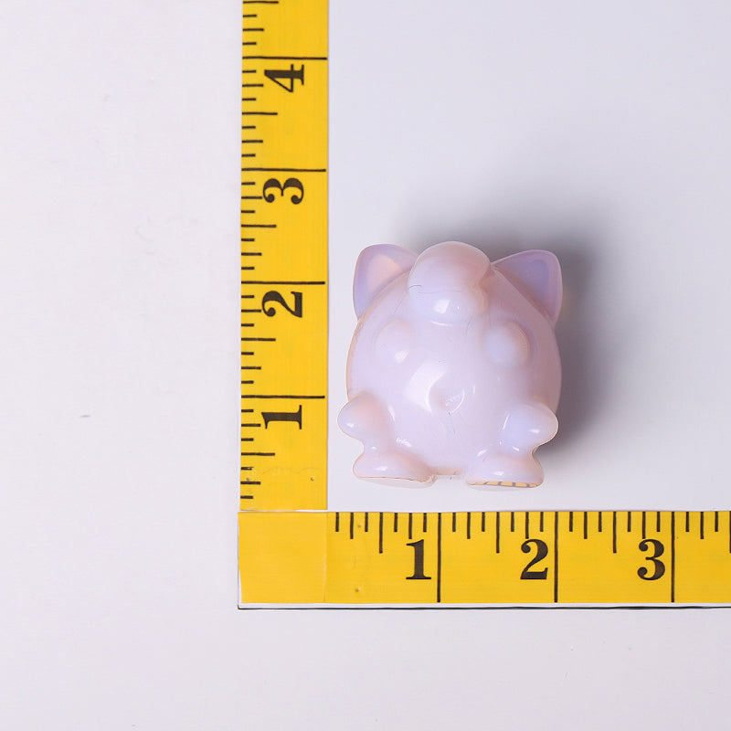 2" Pink Opalite Healing Crystal Figurine for Emotional Balance