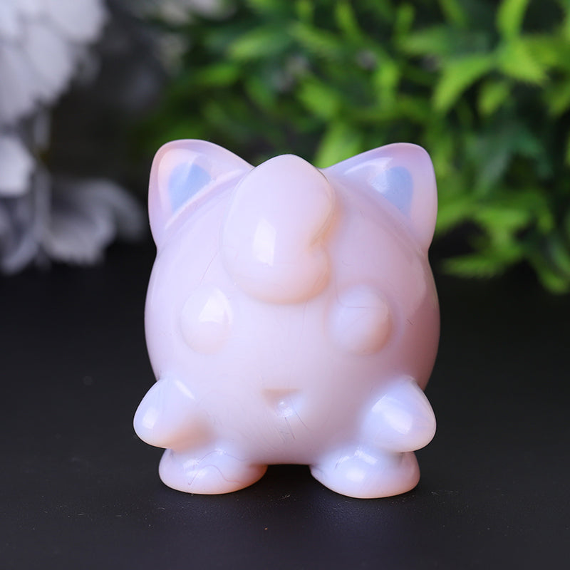 2" Pink Opalite Healing Crystal Figurine for Emotional Balance