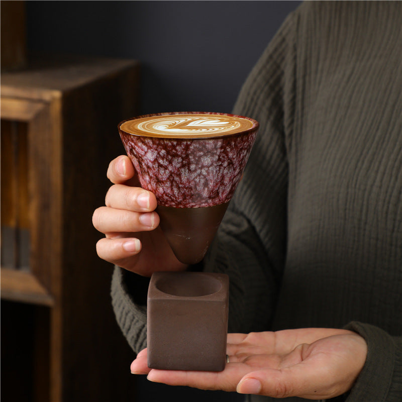 Tasse à café en céramique de 200 ml, idéale pour les rituels de décoration zen.