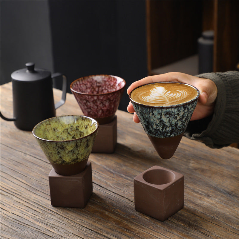 Tasse à café en céramique de 200 ml, idéale pour les rituels de décoration zen.