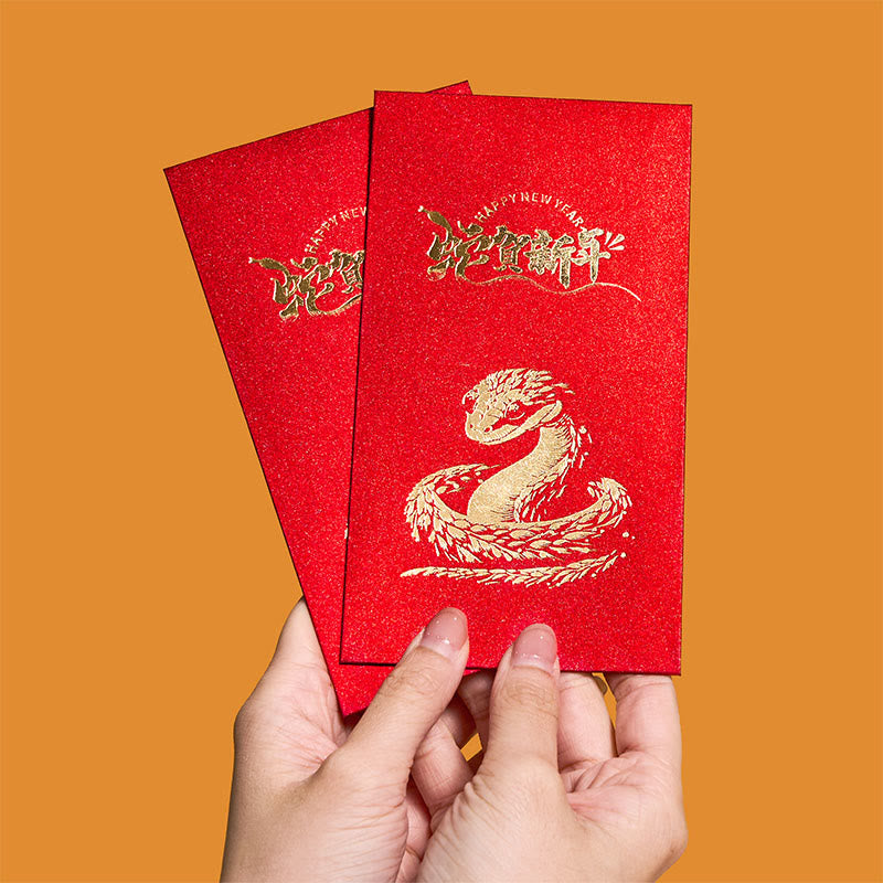 Enveloppes rouges 2025 Année du Serpent | Cadeau porte-bonheur