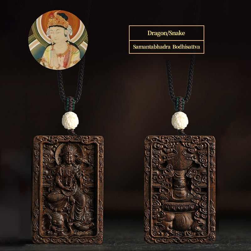 Chinese Zodiac Agarwood PiXiu Dragon Peace Necklace Pendant