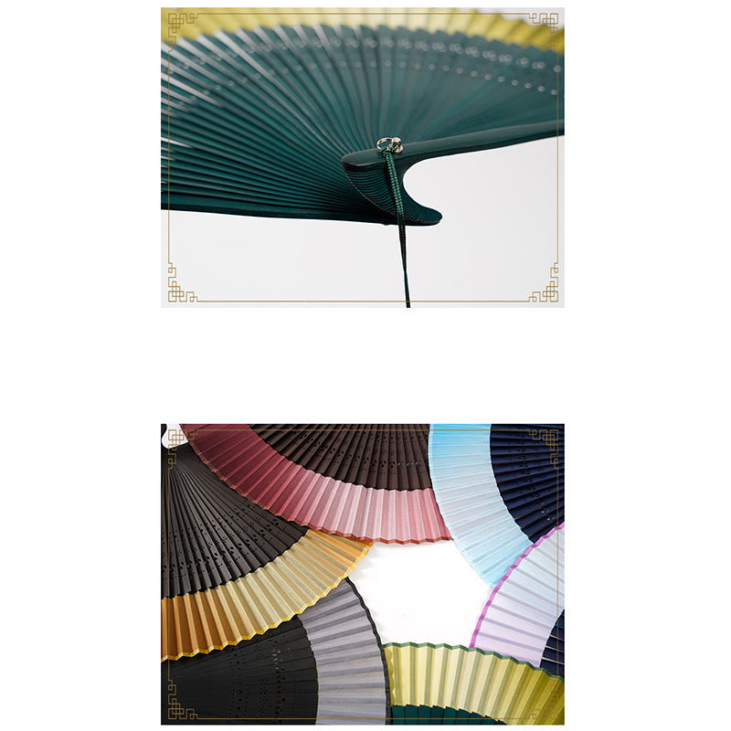 Éventail pliant en bambou de 20 cm | Éventail chinois à dégradé de couleurs