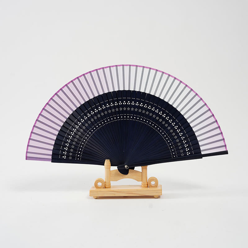Éventail pliant en bambou de 20 cm | Éventail chinois à dégradé de couleurs