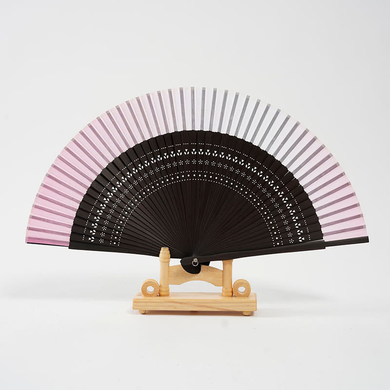 Éventail pliant en bambou de 20 cm | Éventail chinois à dégradé de couleurs