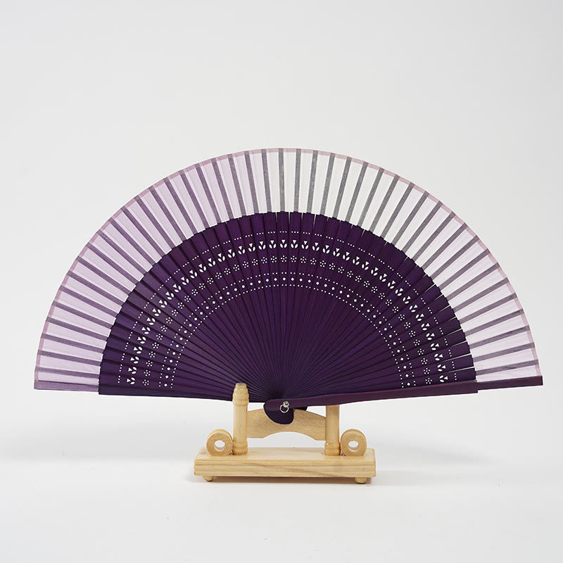 Éventail pliant en bambou de 20 cm | Éventail chinois à dégradé de couleurs