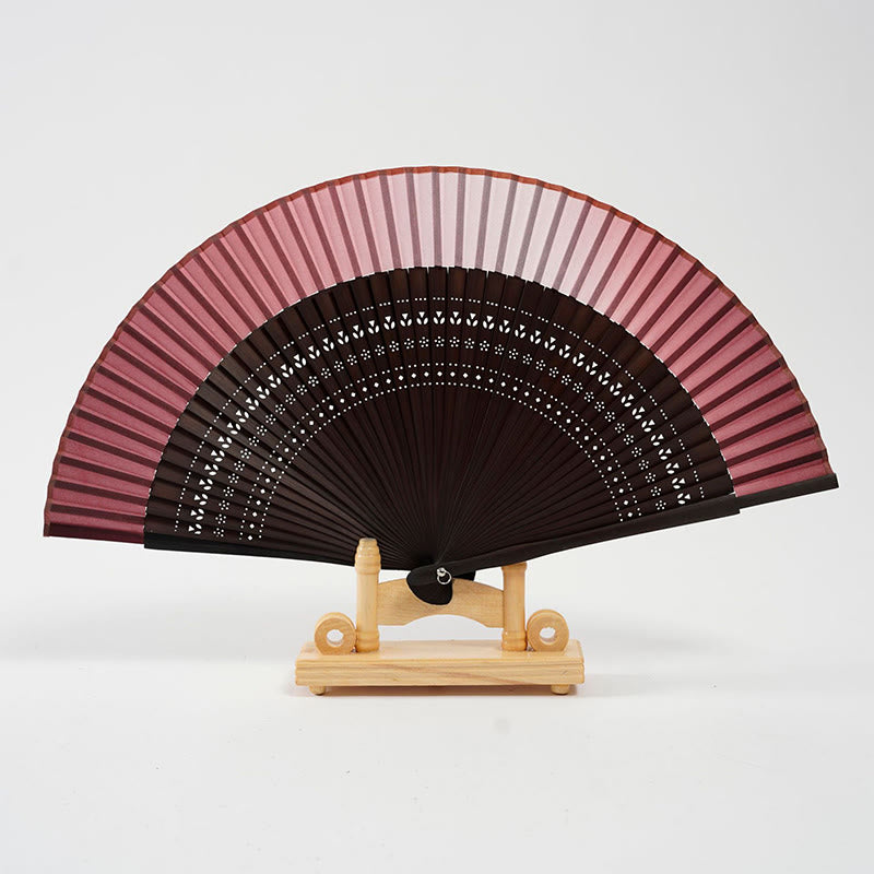 Éventail pliant en bambou de 20 cm | Éventail chinois à dégradé de couleurs