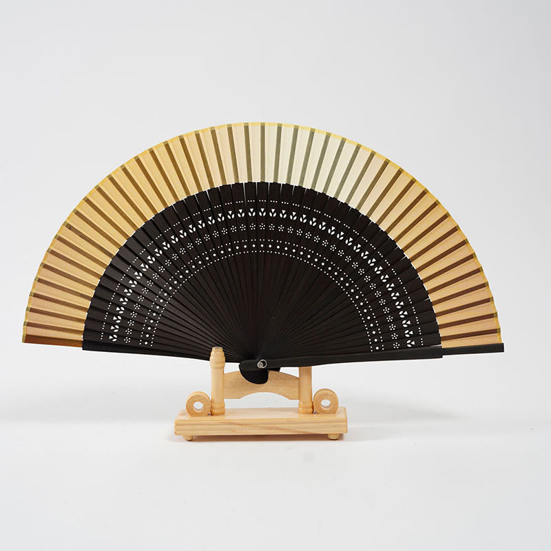 Éventail pliant en bambou de 20 cm | Éventail chinois à dégradé de couleurs