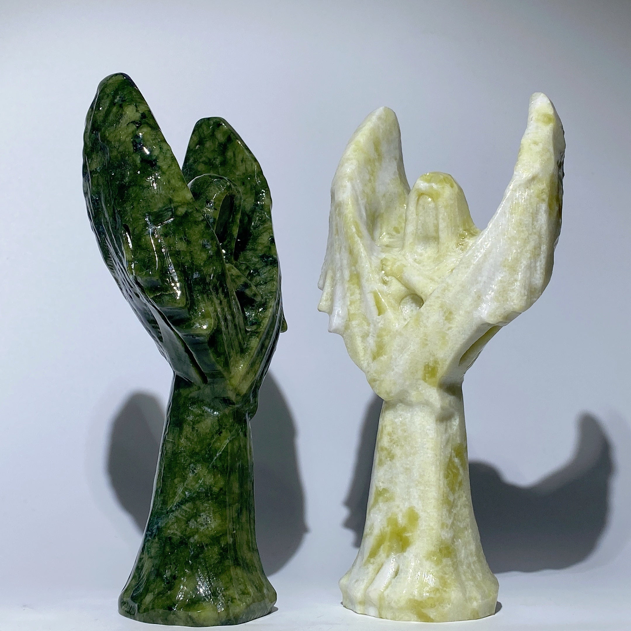 20cm Jade Angel of Death Crystal Figurine Carving